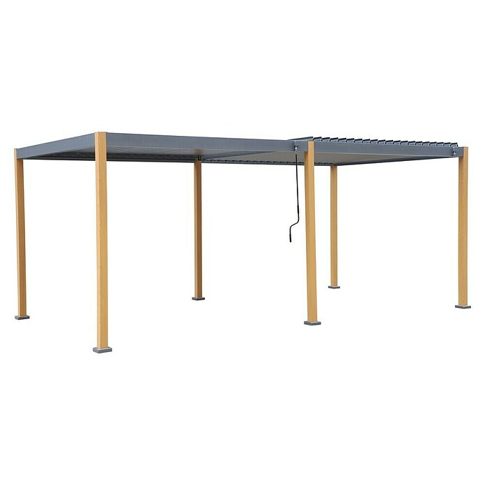 Sunfun Pérgola Andros (An x Pr: 579 x 294 cm, Antracita/Marrón, Aluminio) | BAUHAUS