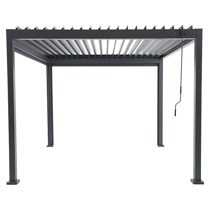 Sunfun Milos Pérgola con laterales (L x An x Al: 294 x 294 x 235 cm, Aluminio, Antracita) | BAUHAUS