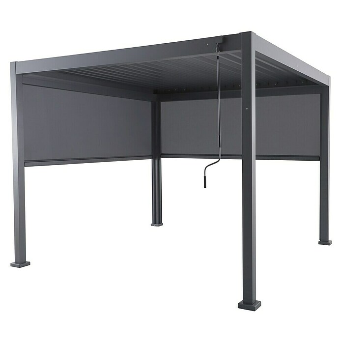 Sunfun Milos Pared lateral (An x Al: 276 x 217 cm, Gris oscuro, Para pérgola con laterales Milos) | BAUHAUS