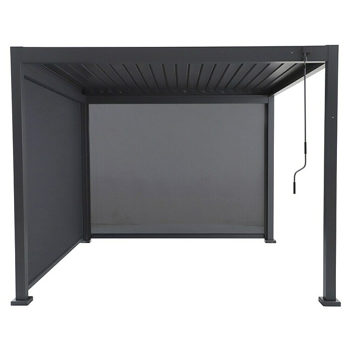Sunfun Milos Pérgola con laterales (L x An x Al: 294 x 294 x 235 cm, Aluminio, Antracita) | BAUHAUS