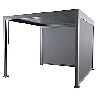 Sunfun Milos Pérgola estándar con laterales (L x An x Al: 294 x 386 x 235 cm, Aluminio, Antracita)
