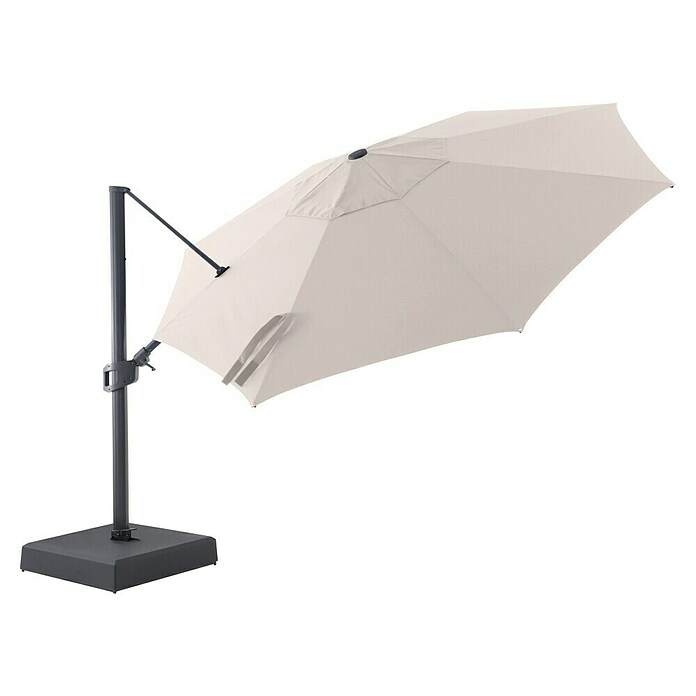 Sunfun Parasol de jardín Corfu (Crudo, Diámetro de cobertura: 400 cm) | BAUHAUS