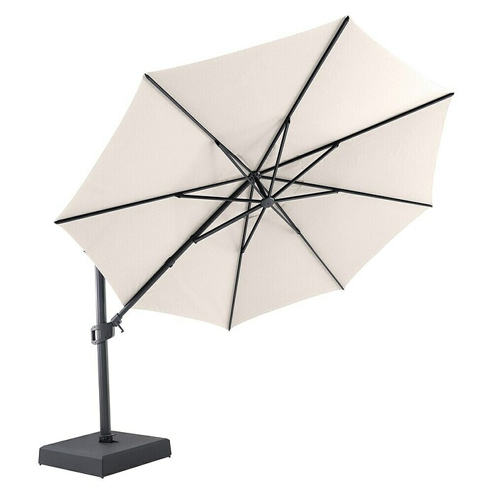 Sunfun Parasol de jardín Corfu (Crudo, Diámetro de cobertura: 400 cm) | BAUHAUS