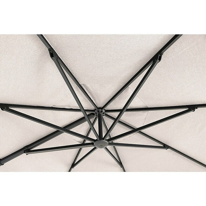 Sunfun Parasol de jardín Corfu (Crudo, Diámetro de cobertura: 400 cm) | BAUHAUS