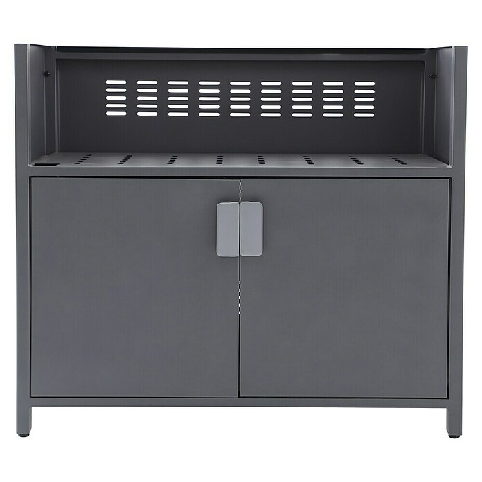 Sunfun Cocina exterior con estantería Kendra (Antracita, An x Pr x Al: 100 x 60 x 88 cm, Aluminio) | BAUHAUS