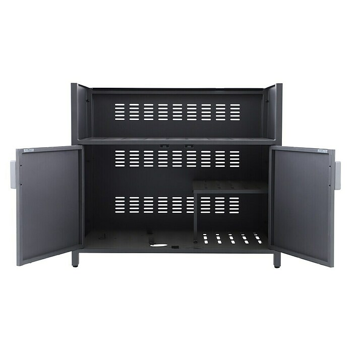 Sunfun Cocina exterior con estantería Kendra (Antracita, An x Pr x Al: 100 x 60 x 88 cm, Aluminio) | BAUHAUS