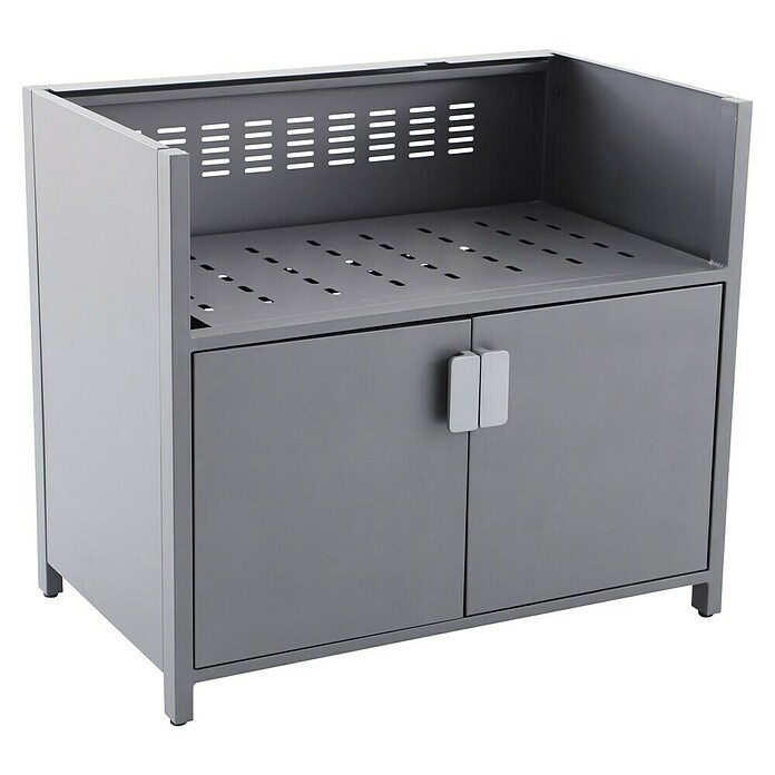 Sunfun Cocina exterior con estantería Kendra (Antracita, An x Pr x Al: 100 x 60 x 88 cm, Aluminio) | BAUHAUS