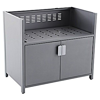 Sunfun Cocina exterior con estantería Kendra (Antracita, An x Pr x Al: 100 x 60 x 88 cm, Aluminio)