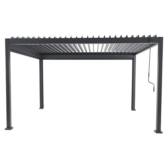 Sunfun Milos Pérgola estándar con laterales (L x An x Al: 294 x 386 x 235 cm, Aluminio, Antracita) | BAUHAUS