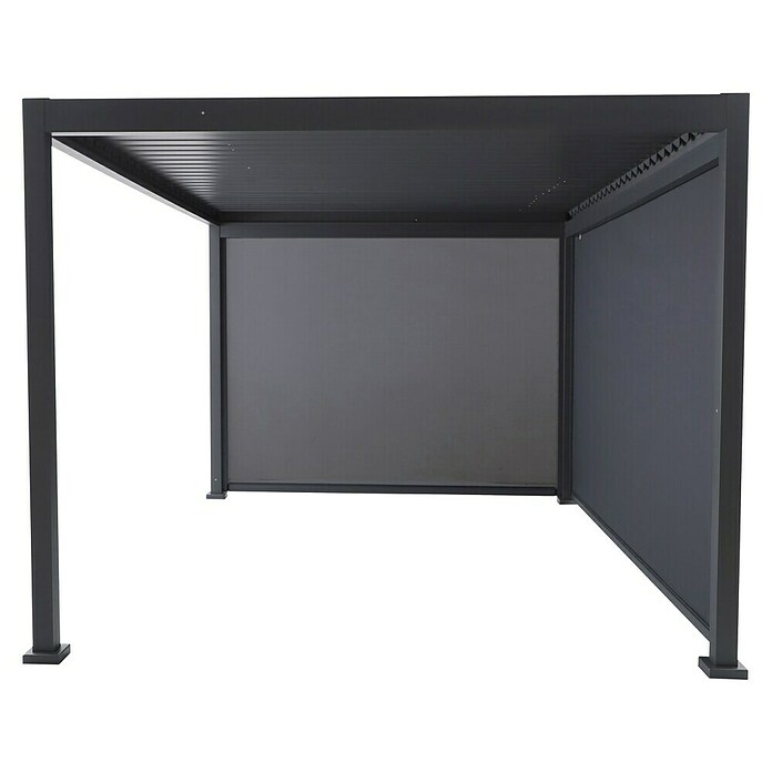 Sunfun Milos Pérgola estándar con laterales (L x An x Al: 294 x 386 x 235 cm, Aluminio, Antracita) | BAUHAUS