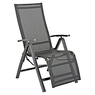 Sunfun Maja Tuin, inklapbare ligstoel (Verstelbare rugleuning, Antraciet, b x d x h: 61 x 69 x 111 cm)
