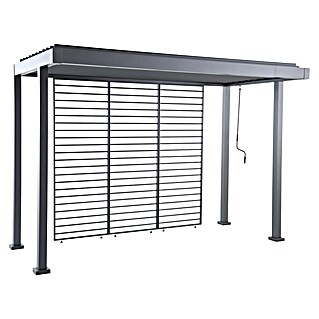 Sunfun Pérgola para barbacoa Laos (An x Pr: 342 x 168 cm, Color del armazón: Negro, Aluminio)