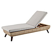Tumbona de jardín Royal (L x An x Al: 190 x 60 x 35 cm, Marrón/Gris, Aluminio, Respaldo regulable) | BAUHAUS