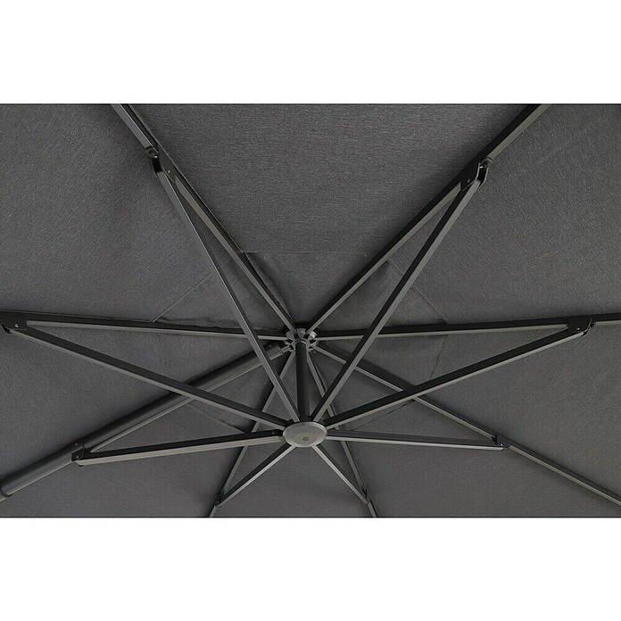 Sunfun Parasol de jardín Corfu (Antracita, Diámetro de cobertura: 400 cm) | BAUHAUS