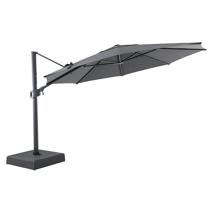 Sunfun Parasol de jardín Corfu (Antracita, Diámetro de cobertura: 400 cm) | BAUHAUS