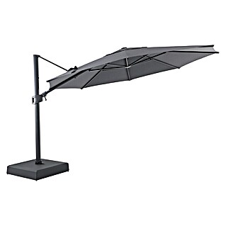 Parasol de jardín Corfu (Antracita, Diámetro de cobertura: 400 cm)