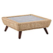 Mesa auxiliar de jardín Royal (L x An x Al: 90 x 90 x 35 cm, Ratán sintético/Aluminio, Beige) | BAUHAUS