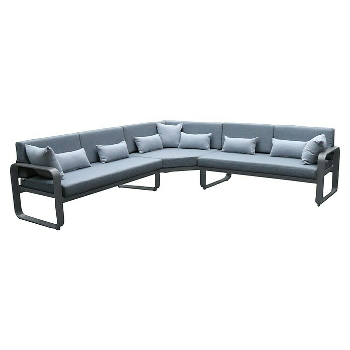 Conjunto de muebles Olivia (8 pzs., Aluminio, Antracita) | BAUHAUS