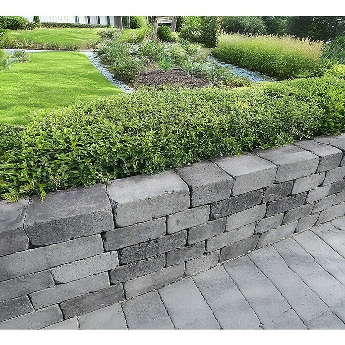 Mauerstein Times Light (24 x 14 x 12 cm, Grau-Anthrazit, Beton) | BAUHAUS