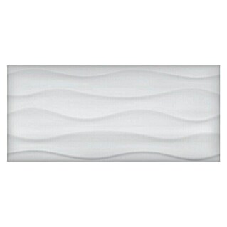 Decocer by Cinca Glow Wandfliese Onda (25 x 55 cm, Grau, Glänzend)