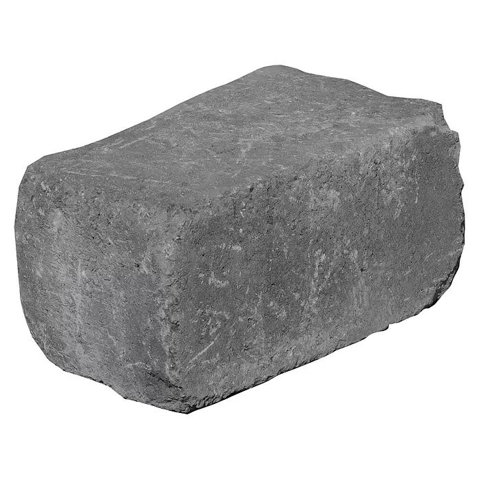Mauerstein Times Antik Light - 24 x 14 x 12 cm, Anthrazit, Beton - Rauer grauer rechteckiger Steinblock, ideal für Pflasterung oder Bau.