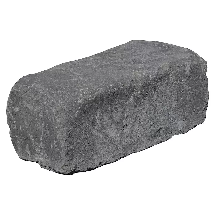 Mauerstein Times Antik Light - 30 x 14 x 12 cm, Anthrazit, Beton - Grauer, rauer Steinblock, geeignet für Landschaftsbau oder Bauwesen.