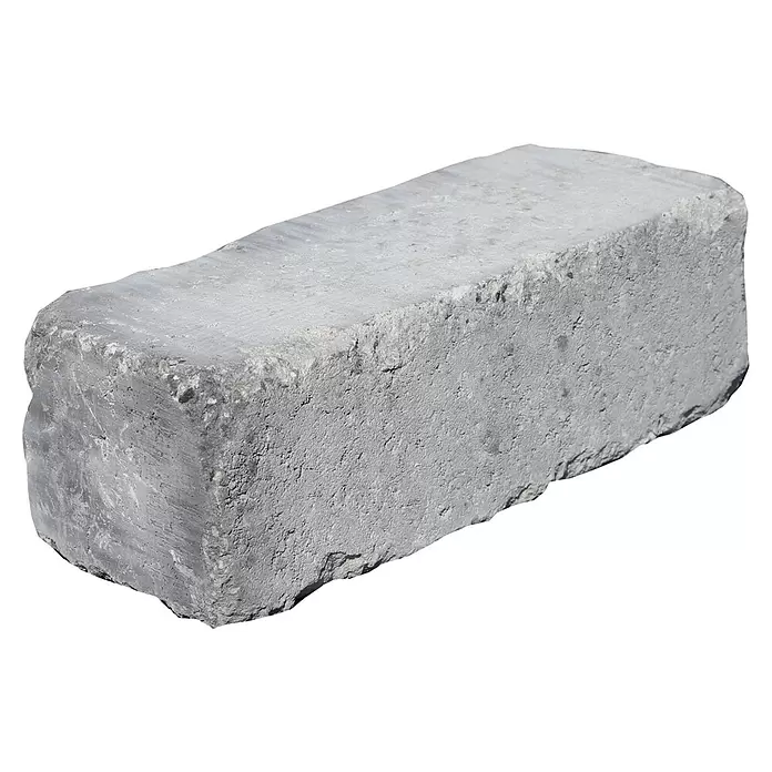 Mauerstein Times Antik Light - 36 x 14 x 12 cm, Grau/Anthrazit, Beton - Grauer, rechteckiger Betonstein mit rauer Oberfläche.