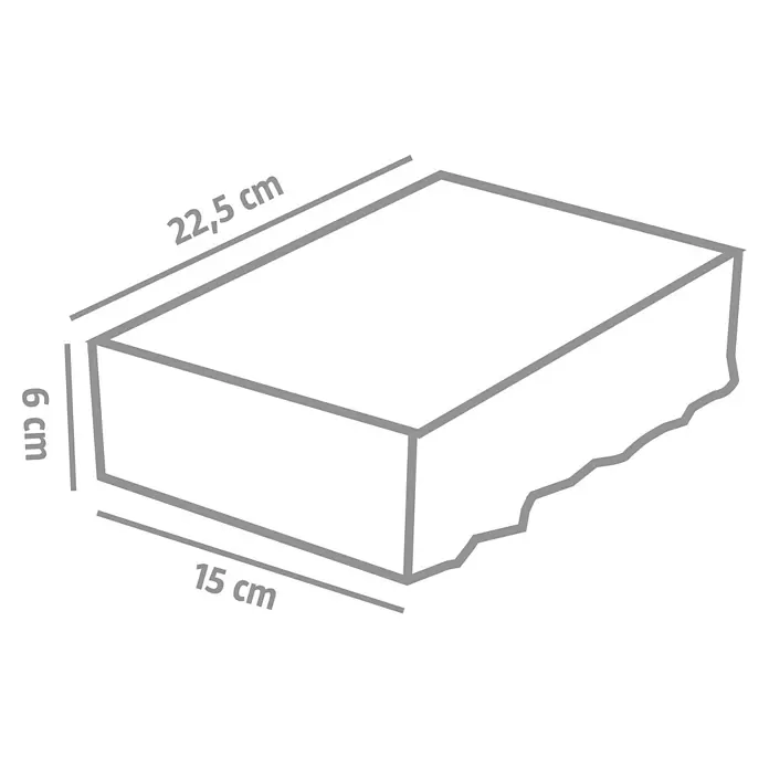 EHL Pflasterstein Top Drän - Muschelcreme, 22,5 x 15 x 6 cm, Rechteckig - Rechteckiges Objekt mit Maßen: 22,5 cm Länge, 15 cm Breite, 6 cm Höhe.