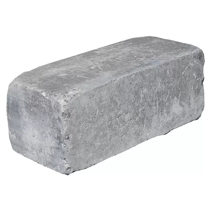 Mauerstein Times Antik Light - 30 x 14 x 12 cm, Grau/Anthrazit, Beton - Rauher grauer Betonbaustein.
