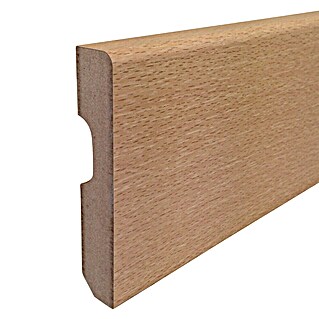 Rufete Rodapié de melamina (224 cm x 14 mm x 80 mm, MDF, Haya claro)