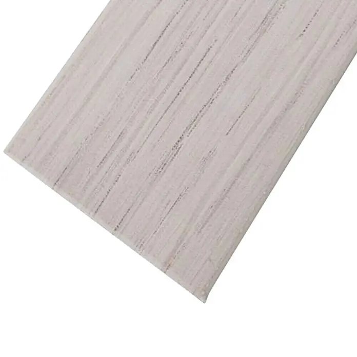 Rufete Listón rectangular Roble polar - Largo: 100 cm - Primer plano de una baldosa de vinilo para suelo, texturizada en tonos claros, con sutiles patrones lineales. Ideal para interiores.