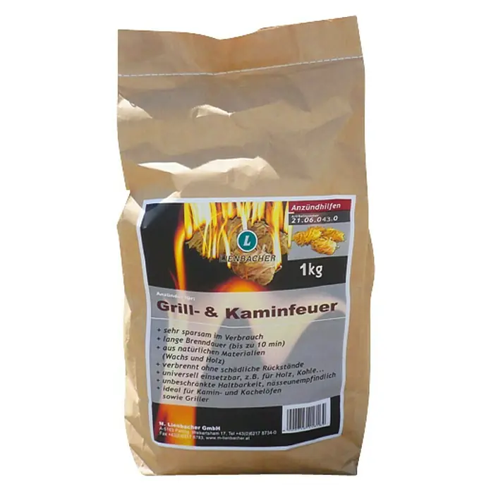 Lienbacher Set de accesorios para estufa - 5 pzs., Apto para: Hornos - Pastillas de encendido para barbacoas y chimeneas de Lienbacher. Materiales naturales, consumo eficiente, larga duración, ideal para barbacoas y chimeneas.