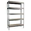 Simonrack Simontaller Estantería para cargas pesadas Ecoforte Chipboard (L x An x Al: 45 x 180 x 200 cm, Capacidad de carga: 400 kg/balda, Número de baldas: 5 ud.)
