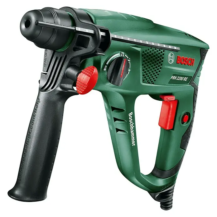 Bosch Kombihammer PBH 2200 RE - 570 W, 1,8 J, SDS-Plus-Aufnahme - Aufnahme des Bosch PBH 2200 RE Bohrhammers, einem leistungsstarken Werkzeug für Heimwerker und Profis.