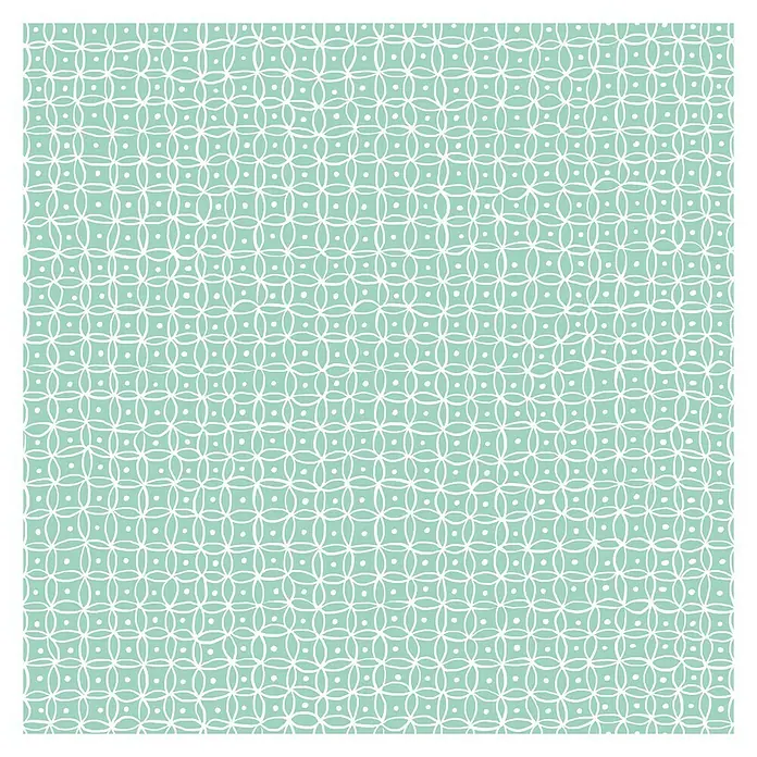 D-c-fix Manhattan Tischdecke Meterware Namika - Breite: 140 cm, Mint - Fein gemustertes Textil mit floralen Ornamenten in Weiß auf mintgrünem Hintergrund, ideal für stilvolle Dekorationen und kreative Projekte.