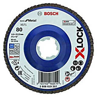 Bosch Professional X-Lock Disco de corte Best for Metal K80 (Diámetro disco: 115 mm, Apto para: Metal)