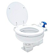 Albin Pump Bordtoilette Manuell Kompakt Low (L x B x H: 40 x 45 x 29 cm, Spülsystem: Manuelle Wasserspülung, Weiß)