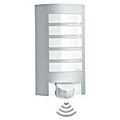 Steinel Sensor-Außenwandleuchte L 12 (60 W, Farbe: Weiß/Silber, L x B x H: 10,8 x 15,5 x 27,2 cm, IP44)