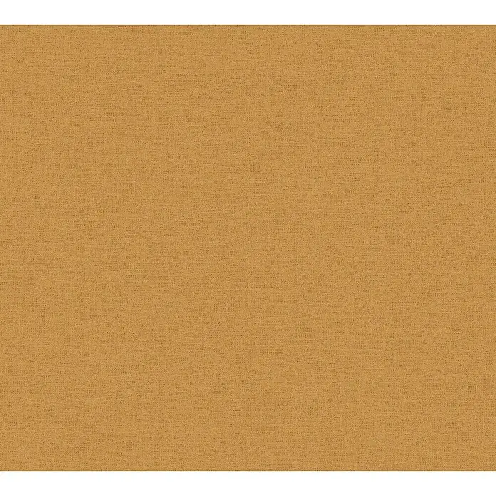 A.S. Création Ethnic Origin Vliestapete - Ocker, Uni, 10,05 x 0,53 m - Goldener, detailreicher Stoff, perfekt für Möbelbezüge oder dekorative Heimtextilien, mit feiner Textur und warmer Ausstrahlung.