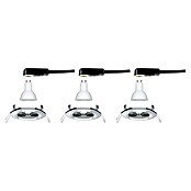 Paulmann LED-Einbauleuchten-Set (6,5 W, Chrom, Durchmesser: 7,8 cm, 3 Stk., IP44)