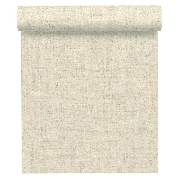 AS Creation Greenery Vliestapete (Creme/Beige, Uni, 10,05 x 0,53 m)