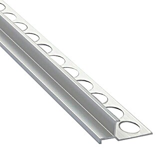 Perfil para baldosas Eurocanto 150A (Aluminio, Plateado, 2,5 m x 12 mm, Mate)