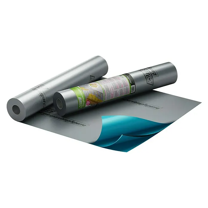 Icutec Dampfbremsfolie10 m², Polyethylen, sd-Wert: 100 m, Schwarz - Bild von zwei Rollen CUTEQ Energiespardampfsperre, einer hochwertigen Baufolie zum Schutz vor Feuchtigkeit und Energieverlusten.