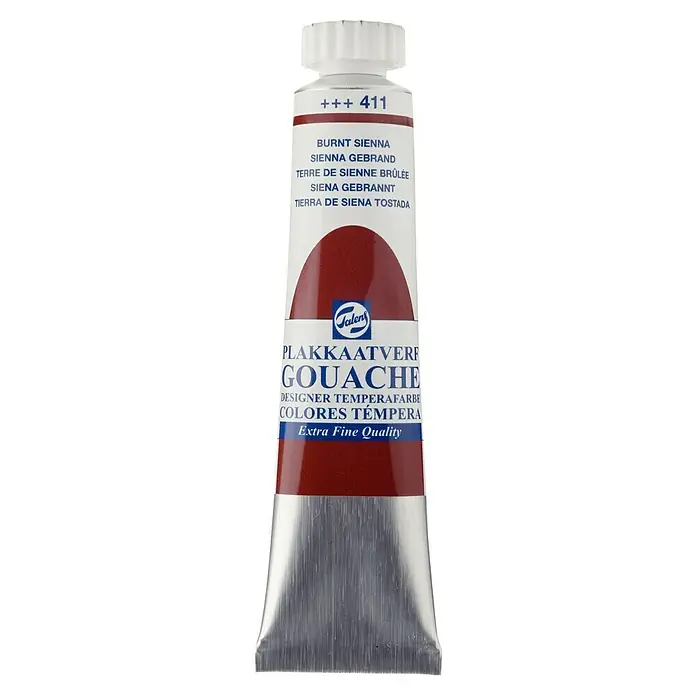 Talens Pintura gouache - Tierra siena tostada, 20 ml - Tubo de pintura Gouache Talens en siena tostada, ideal para artistas y diseñadores que buscan pigmentos de arte fino de alta calidad.