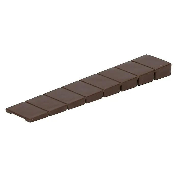 Türkeil Kunststoff - L x B x H: 100 x 20 x 8 mm, Braun, 4 Stk. - Aufnahme einer Tafel Schokolade mit rechteckigen Stücken, die sich ideal zum Abbrechen und Genießen eignen.