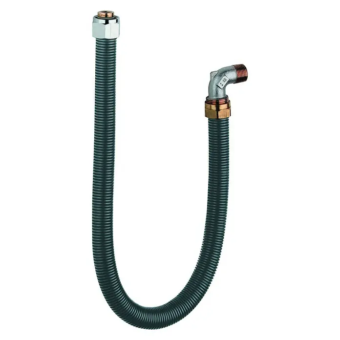 Grohe Anschlussgarnitur Talentofill - DN 20, Geeignet für: Badewannen, Länge: 150 cm - Flexibler Wasserhahnanschluss mit geripptem Schlauch und Messingverschraubungen für Waschbeckenarmaturen.