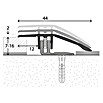 LOGOCLIC Anpassprofil 221 (Edelstahl matt, 0,9 m x 44 mm, Montageart: Schrauben)