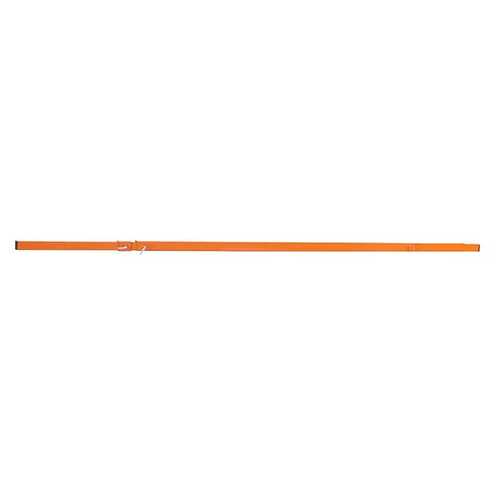 Altrad Puntal regulable GS83002.F - Naranja - Primer plano de una cinta de barrera naranja con elementos reflectantes para mejorar la visibilidad y la seguridad.