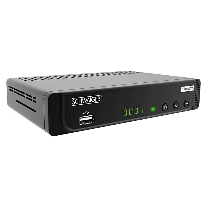 Schwaiger Terrestrischer HD Receiver DVB-T2 HD1.080 Pixel (Full HD), L x B x H: 18 x 12 x 4 cm Front View