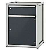 Pador Werkbank-Unterschrank Typ 41 S2 rechts (L x B x H: 605 x 605 x 815 mm, Anzahl Schubladen: 1, Lichtgrau/Anthrazit)